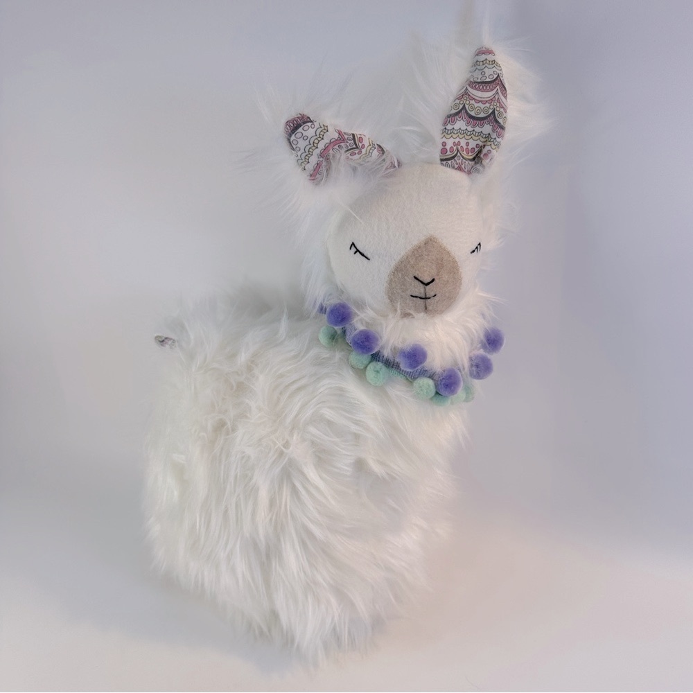 NWOT Mallett Made Plush Boho Llama Decorative Pillow Toy Decor Handmade